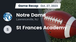 Recap: Notre Dame  vs. St Frances Academy 2023