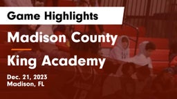 Madison County  vs King Academy Game Highlights - Dec. 21, 2023