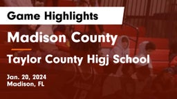 Madison County  vs Taylor County Higj School Game Highlights - Jan. 20, 2024