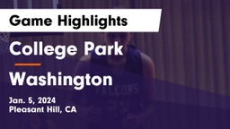 College Park  vs Washington  Game Highlights - Jan. 5, 2024