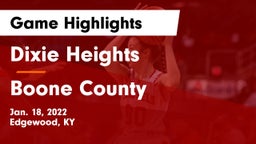 Dixie Heights  vs Boone County  Game Highlights - Jan. 18, 2022