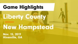Liberty County  vs New Hampstead  Game Highlights - Nov. 15, 2019