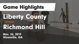 Liberty County  vs Richmond Hill  Game Highlights - Nov. 26, 2019