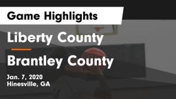 Liberty County  vs Brantley County  Game Highlights - Jan. 7, 2020