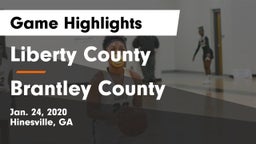 Liberty County  vs Brantley County  Game Highlights - Jan. 24, 2020