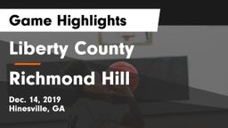 Liberty County  vs Richmond Hill  Game Highlights - Dec. 14, 2019