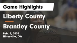 Liberty County  vs Brantley County  Game Highlights - Feb. 8, 2020