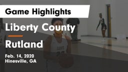 Liberty County  vs Rutland Game Highlights - Feb. 14, 2020