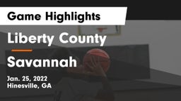 Liberty County  vs Savannah Game Highlights - Jan. 25, 2022