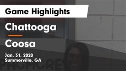 Chattooga  vs Coosa  Game Highlights - Jan. 31, 2020