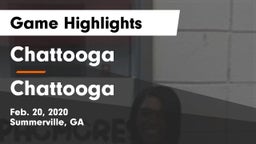 Chattooga  vs Chattooga  Game Highlights - Feb. 20, 2020