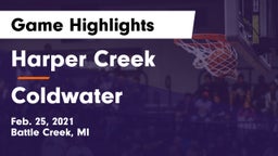 Harper Creek  vs Coldwater  Game Highlights - Feb. 25, 2021