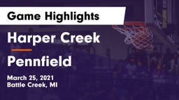 Harper Creek  vs Pennfield  Game Highlights - March 25, 2021