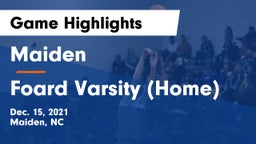 Maiden  vs Foard Varsity (Home) Game Highlights - Dec. 15, 2021