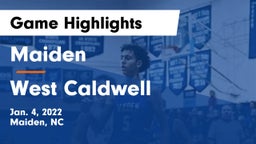 Maiden  vs West Caldwell  Game Highlights - Jan. 4, 2022