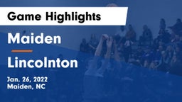 Maiden  vs Lincolnton  Game Highlights - Jan. 26, 2022