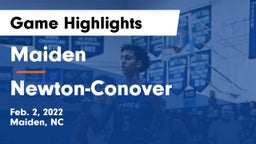 Maiden  vs Newton-Conover  Game Highlights - Feb. 2, 2022