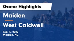 Maiden  vs West Caldwell  Game Highlights - Feb. 5, 2022