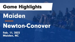 Maiden  vs Newton-Conover  Game Highlights - Feb. 11, 2022