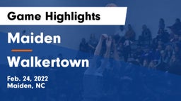 Maiden  vs Walkertown  Game Highlights - Feb. 24, 2022