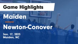 Maiden  vs Newton-Conover  Game Highlights - Jan. 17, 2023