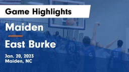 Maiden  vs East Burke  Game Highlights - Jan. 20, 2023