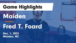 Maiden  vs Fred T. Foard  Game Highlights - Dec. 1, 2023