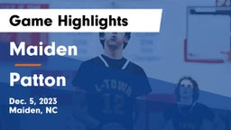 Maiden  vs Patton  Game Highlights - Dec. 5, 2023