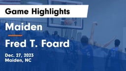 Maiden  vs Fred T. Foard  Game Highlights - Dec. 27, 2023