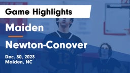 Maiden  vs Newton-Conover  Game Highlights - Dec. 30, 2023