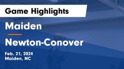 Maiden  vs Newton-Conover  Game Highlights - Feb. 21, 2024