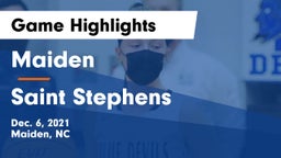 Maiden  vs Saint Stephens  Game Highlights - Dec. 6, 2021