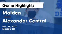 Maiden  vs Alexander Central  Game Highlights - Dec. 27, 2021