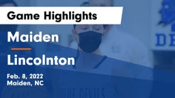 Maiden  vs Lincolnton  Game Highlights - Feb. 8, 2022