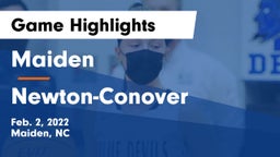 Maiden  vs Newton-Conover  Game Highlights - Feb. 2, 2022