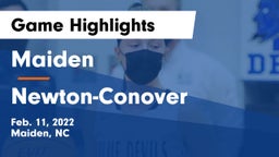 Maiden  vs Newton-Conover  Game Highlights - Feb. 11, 2022