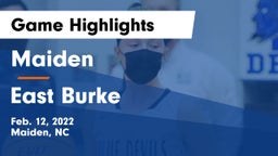 Maiden  vs East Burke  Game Highlights - Feb. 12, 2022