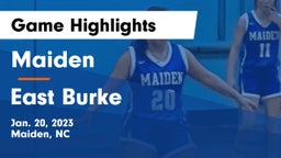 Maiden  vs East Burke  Game Highlights - Jan. 20, 2023