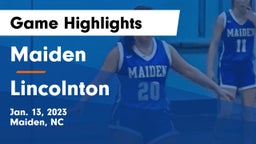 Maiden  vs Lincolnton  Game Highlights - Jan. 13, 2023