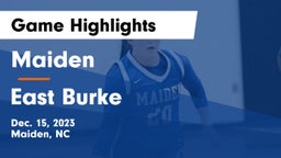 Maiden  vs East Burke  Game Highlights - Dec. 15, 2023