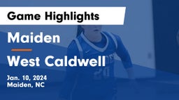 Maiden  vs West Caldwell  Game Highlights - Jan. 10, 2024