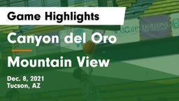 Canyon del Oro  vs Mountain View Game Highlights - Dec. 8, 2021