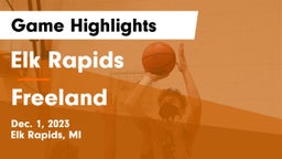 Elk Rapids  vs Freeland  Game Highlights - Dec. 1, 2023