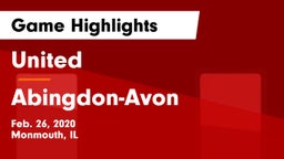 United  vs Abingdon-Avon  Game Highlights - Feb. 26, 2020
