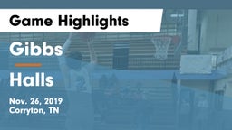 Gibbs  vs Halls  Game Highlights - Nov. 26, 2019