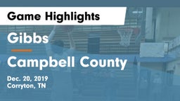 Gibbs  vs Campbell County  Game Highlights - Dec. 20, 2019