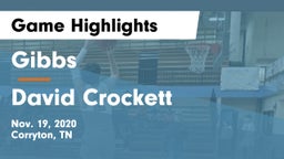 Gibbs  vs David Crockett  Game Highlights - Nov. 19, 2020
