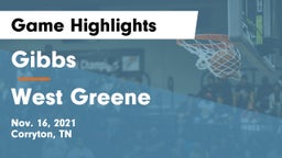Gibbs  vs West Greene  Game Highlights - Nov. 16, 2021