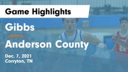 Gibbs  vs Anderson County  Game Highlights - Dec. 7, 2021