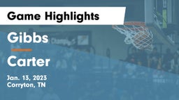 Gibbs  vs Carter  Game Highlights - Jan. 13, 2023